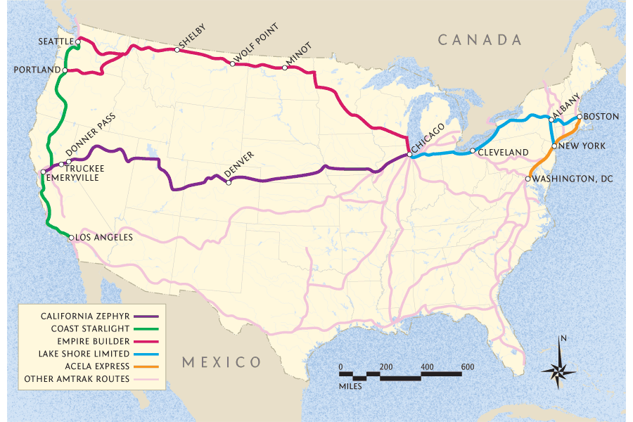 Amtrak map
