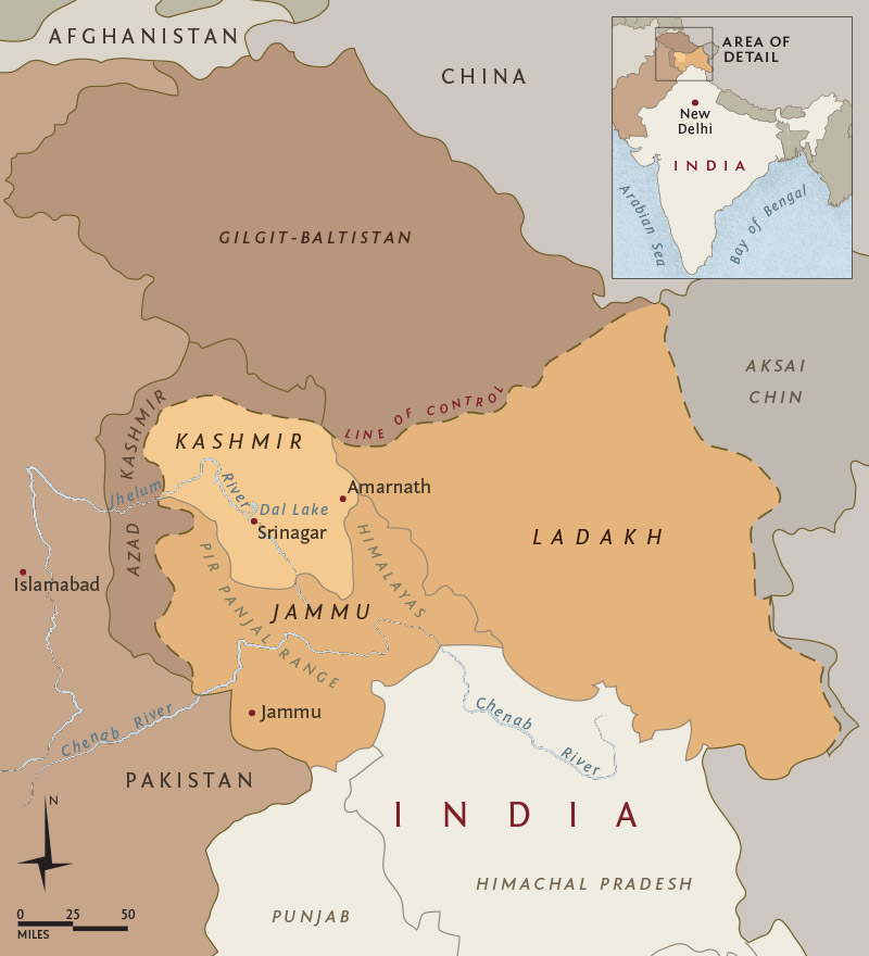 Kashmir India Map Political