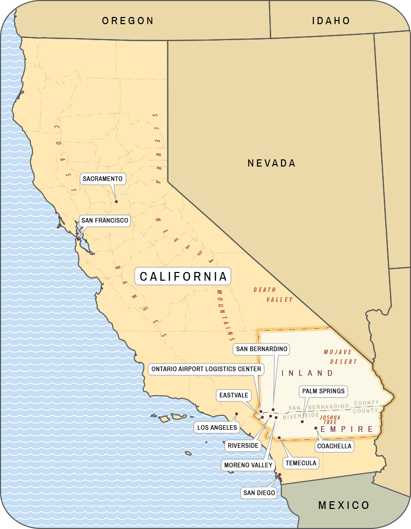 Inland Empire Map Maps, Signage & Graphic Design